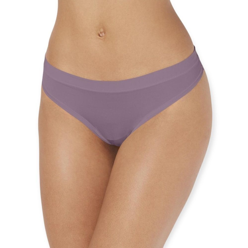 NEW Panties Hi Thigh Thongs Purple Super Soft Solid Color Underwear